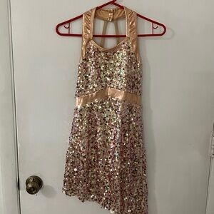 Wish Gold Sequin Kids Dress